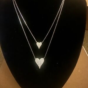 Women’s double layered heart necklace
